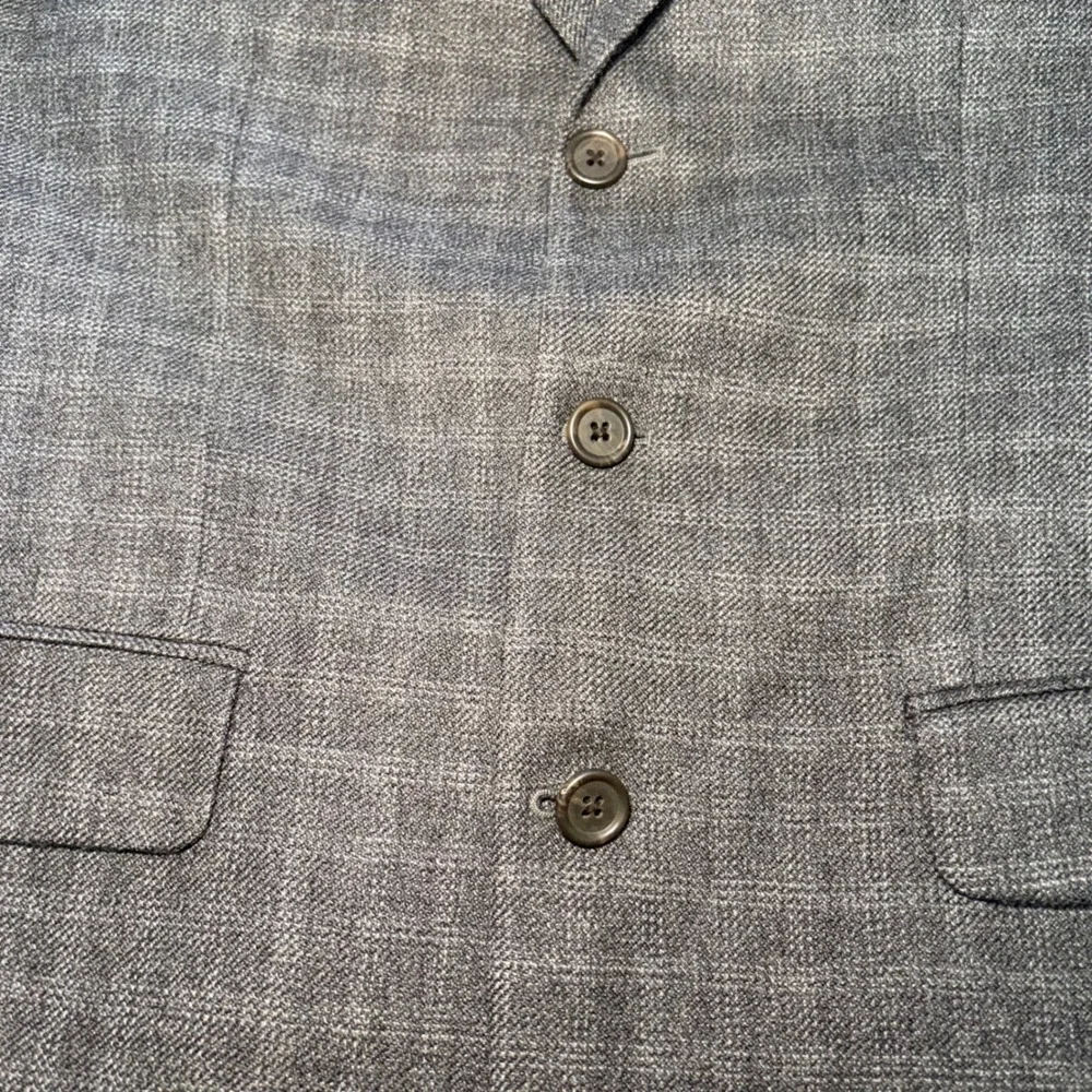 Ralph Ralph Lauren Mens 38R Gray Plaid 100% Wool‎ 3-Button Blazer Sport Coat